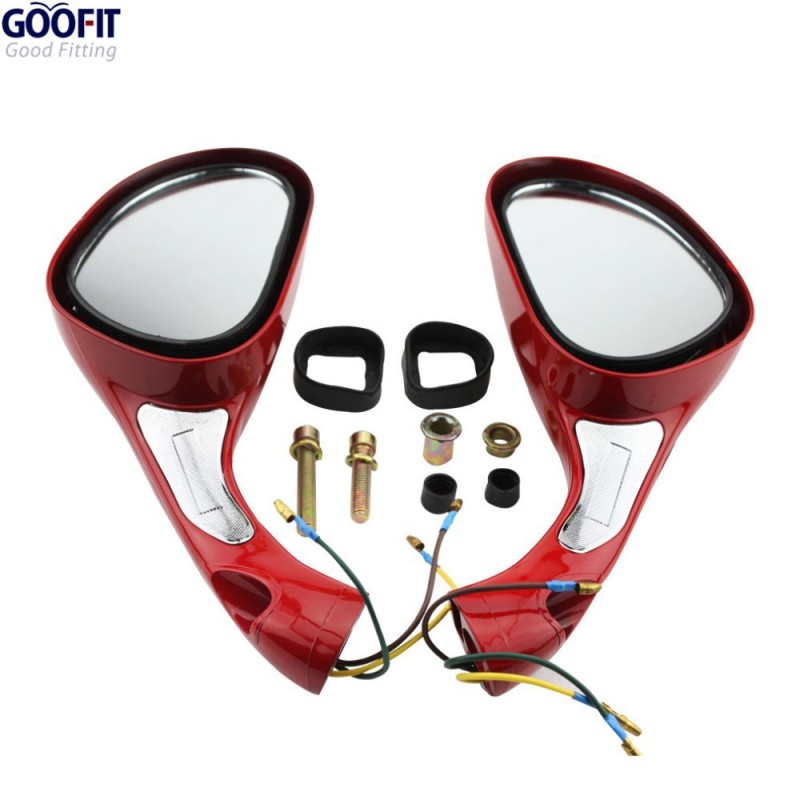 GOOFIT 8mm Rearview Mirrors Replacement For GY6 50cc 60cc 80cc 125cc 150cc Scooter Moped Motorcycle