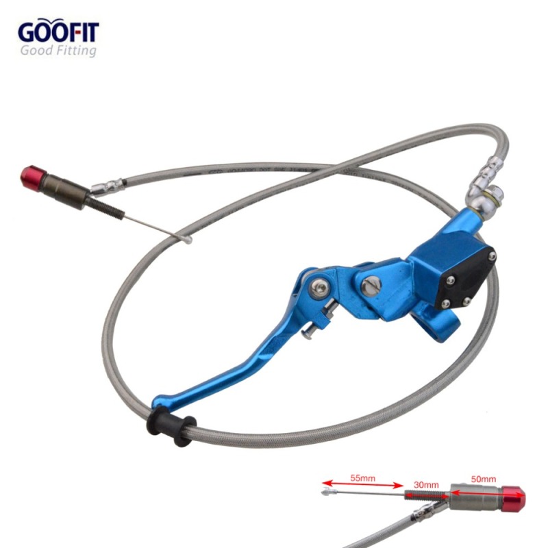 GOOFIT 1200mm Hydraulic Clutch Lever Master Cylinder Fluid Reservoir Lever for 125cc - 250cc Vertical Engine Off Road Motorcycle Pit Dirt Bike Motocro