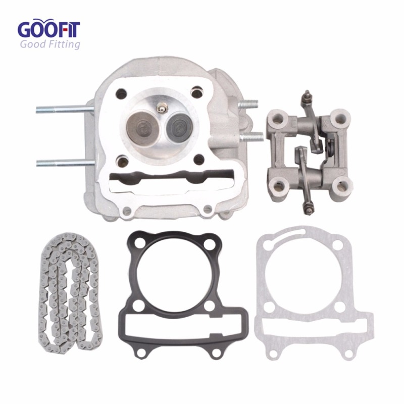 GOOFIT 63mm Cylinder Heads Camshaft Accessories Rocker Arm Chain Replacement for GY6 150cc 180cc 200cc 250cc ATV Off-Road Motor Go Kart Moped Motorcyc