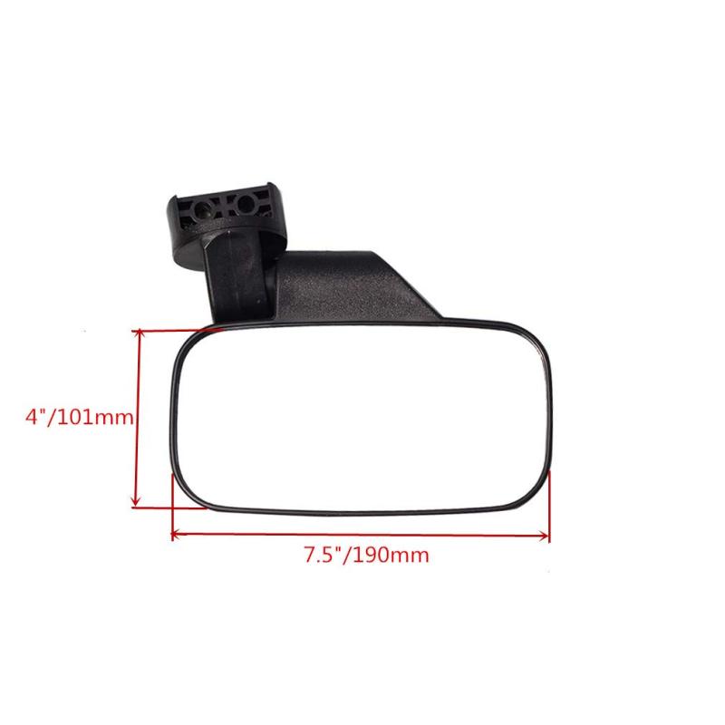 GOOFIT Rearview Mirror Motorcycle Handlebar 44mm 50mm with Universal Adapter 2 Pieces for Polaris Rangers Gator Bob UTV Off-Road Motocross Black