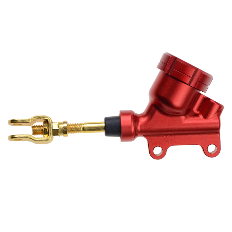 GOOFIT 41mm Red Rear Foot Brake Master Cylinder Hydraulic Brake Pump Replacement For Dirt Bike Pit Qua ATV