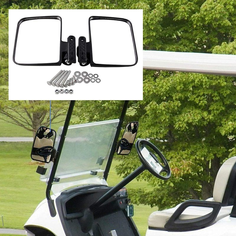GOOFIT Rearview Convex Mirrors Universal Golf Cart Side Mount Mirror For Club Car UTV Golf Cart Accessories