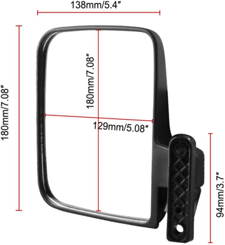 GOOFIT Rearview Convex Mirrors Universal Golf Cart Side Mount Mirror For Club Car UTV Golf Cart Accessories