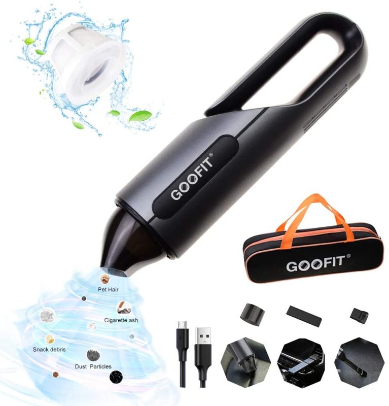 GOOFIT 2600mAh Rechargeable Handheld Vacuum Cleaner Cordless Powerful Suction Portable Car Vacuum Cleaner Handheld Vacuums Light