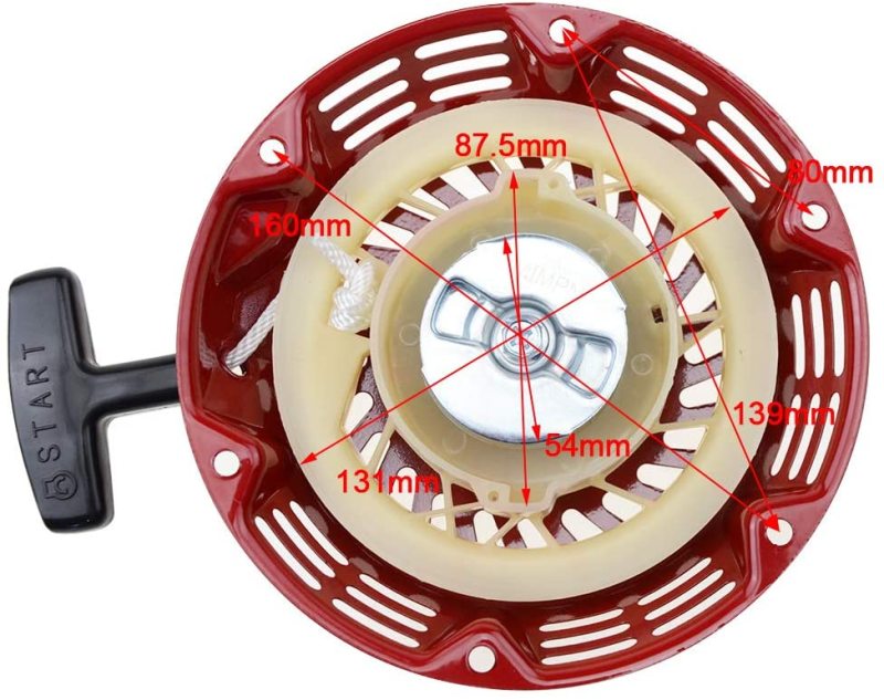 GOOFIT Pull Start Starter Recoil Coil Pully Parts Replacement for GX120 GX160 GX168 GX200 5.5hp 6.5hp Generator Parts