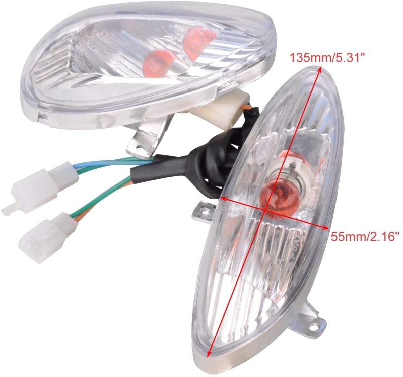 GOOFIT Turn Signal Light Replacement For GY6 50cc Chinese Taotao Kymco Scooter Moped White