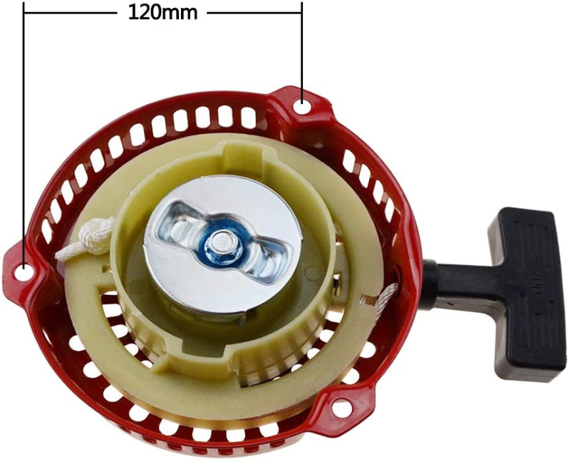 GOOFIT Kickstarters Recoil Pull Starter 3 Hole Traction Reversing Starter Replacement For 152F Generator Lawn Mower Engine