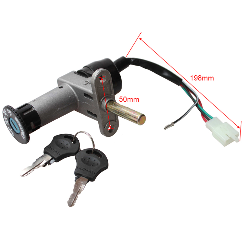 GOOFIT Single Universal Ignition Key Switch Replacement for 50cc 70cc 90cc 110cc 125cc 150cc Motorcycle
