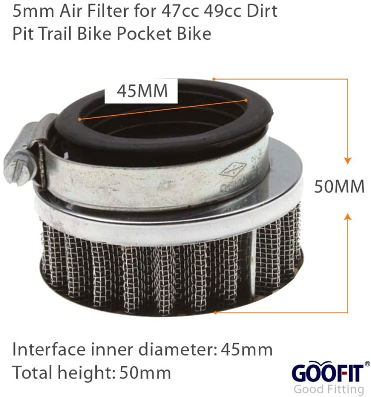 GOOFIT Air Filter Replacement for 47cc 49cc Dirt Pit Trail Bike Pocket Bike
