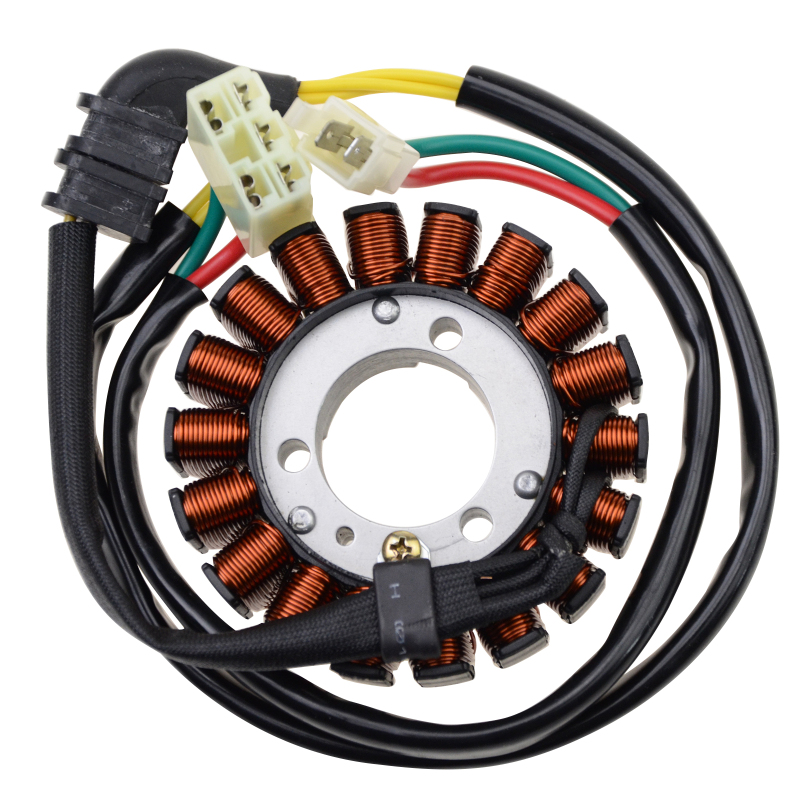 GOOFIT 18 Coil 7 Wires Motorcycle Magneto Stator Coil Ignition Generator Engine Accessories Replacement for CB400 1999-2006