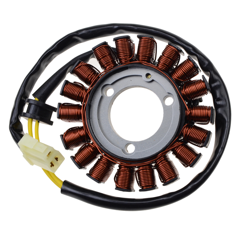 GOOFIT 18 Coil 3 Wires Motorcycle Magneto Stator Coil Ignition Generator Engine Accessories Replacement for GSX600 2006-2014