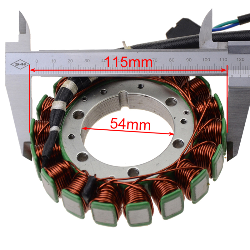 GOOFIT 18 Coil 7 Wire Magneto Stator Coil Ignition Generator Replacement For YFM350 2002-2004