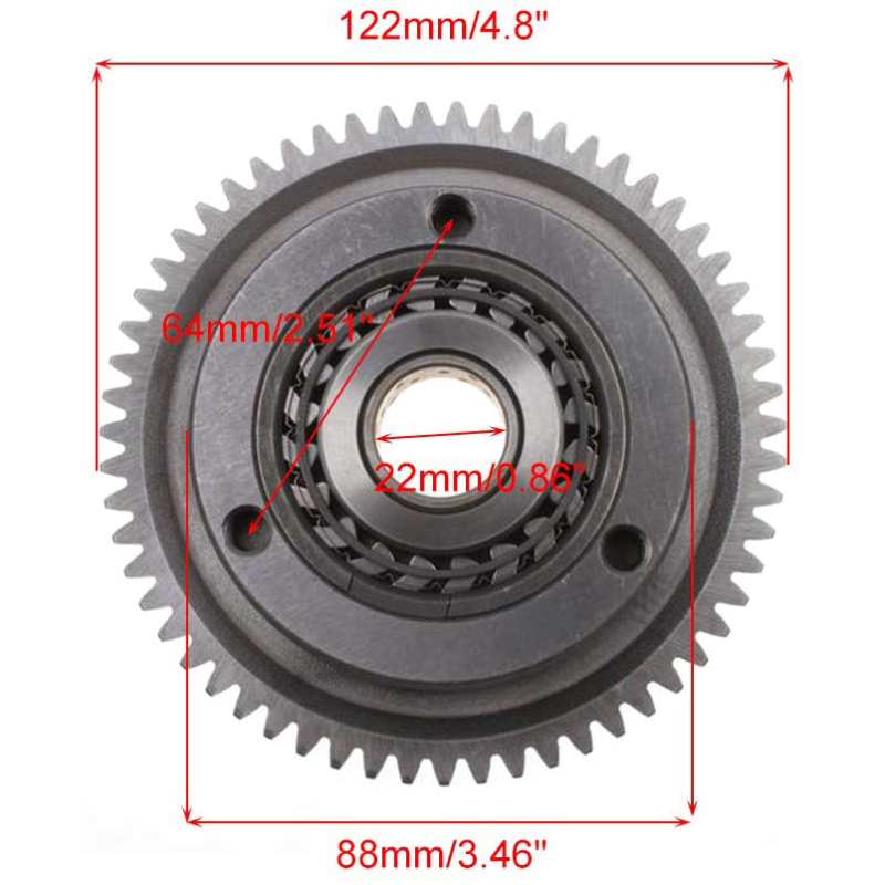 GOOFIT Starter Clutch Replacement for Helix CN250 Elite CH250 Big Ruckus 250cc Water-cooled Roketa BMS 250
