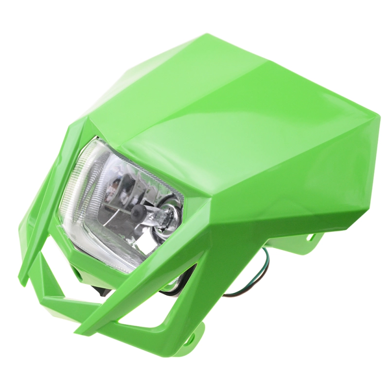 GOOFIT Green Grimace Headlights Motorcycle Fairing Replacement for General CRF150L Off-road Vehicle Modification