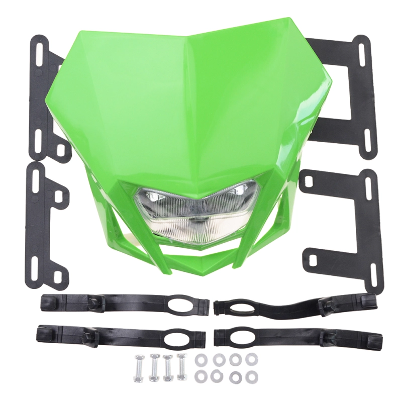 GOOFIT Green Grimace Headlights Motorcycle Fairing Replacement for General CRF150L Off-road Vehicle Modification