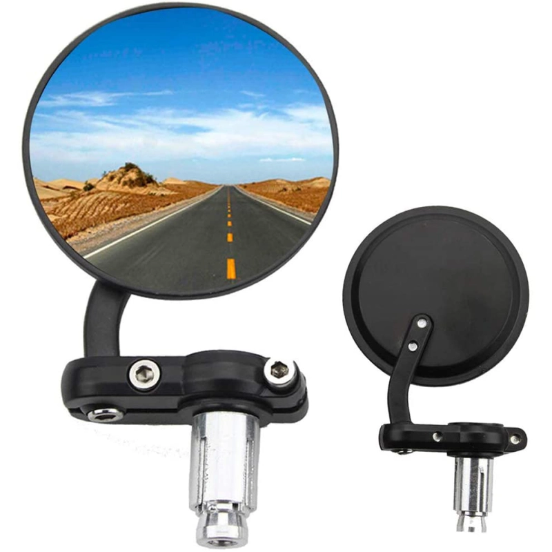 GOOFIT 7/8 22mm Aluminum Round Motorcycle Rear View Side Mirror Accessories Handlebar Mirror Rearview Mirror Replacement For ATV Quad Scoter Scooter