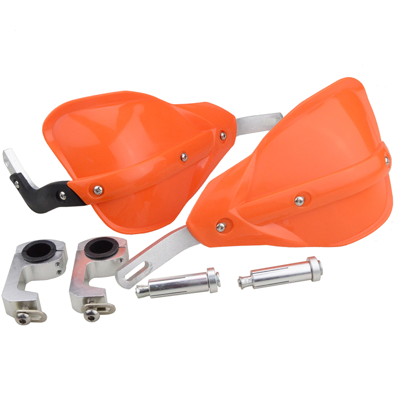 GOOFIT 7/8'' Motorcycle Handbrush Handlebar Protector Guards Handguard handlebar Replacement For ATV Scooter Go Kart Orange