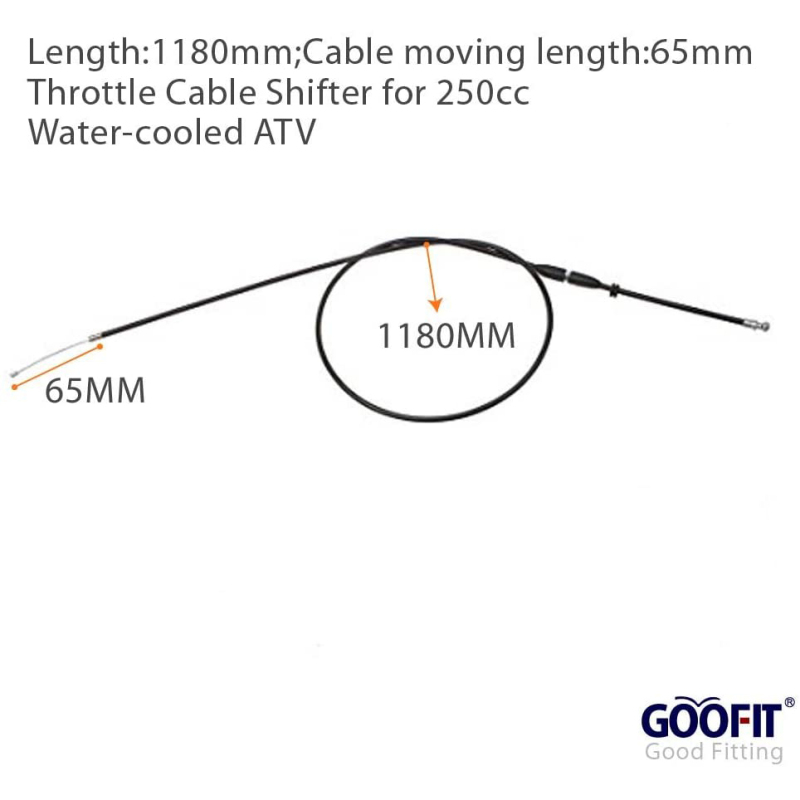 GOOFIT 46.46&quot; Throttle Cable Shifter Replacement For 250cc Water cooled ATV