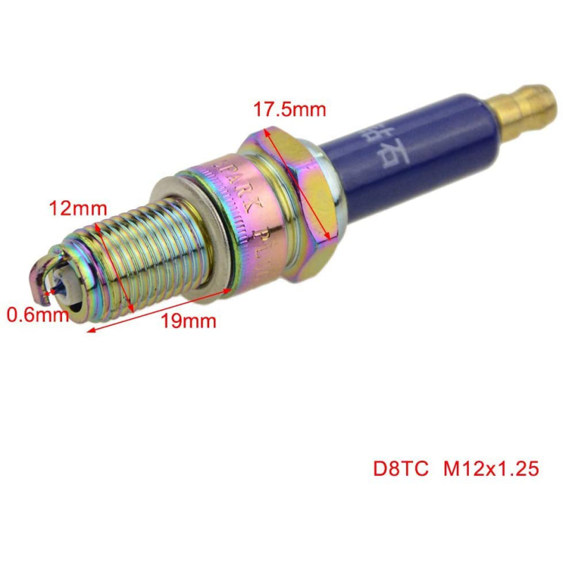 GOOFIT D8TC Spark Plug Replacement for GY6 150cc 200cc Taotao Kazuma Sunl Roketa Pocket Bike Scooter