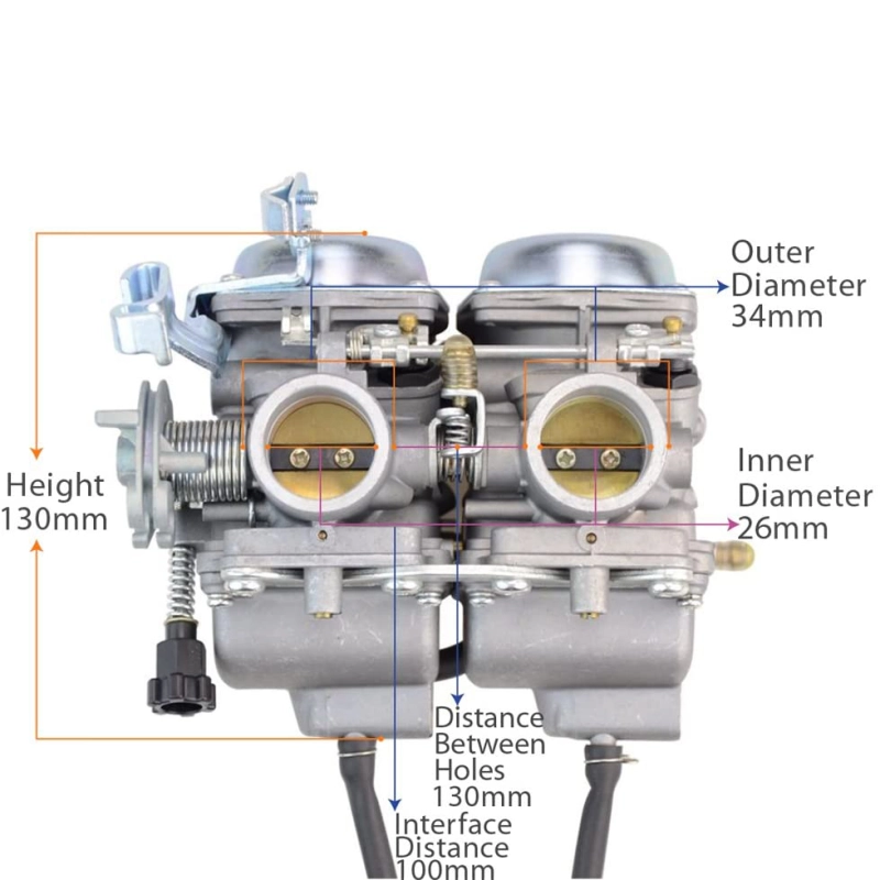 GOOFIT Twin Carburetor double cylinder Replacement For Carb Chamber 250cc Rebel CMX 250cc CMX250 CA250