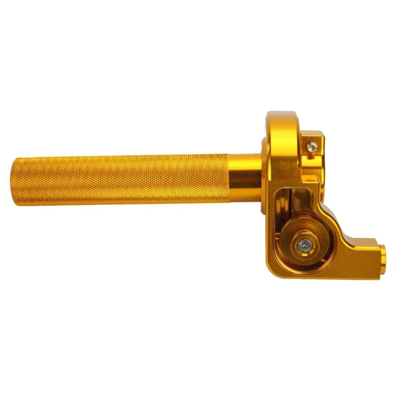 GOOFIT 7/8'' Motorcycle CNC Aluminum Twist Throttle Grips Clamp Replacement For Pit Bike Go Kart Gold
