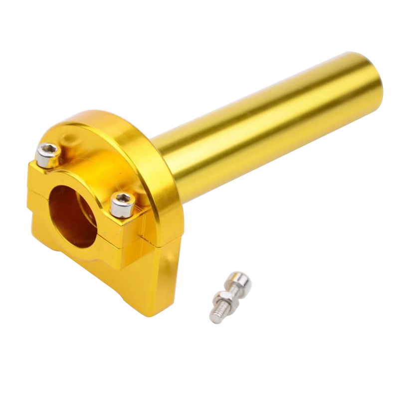 GOOFIT 7/8'' Twist Throttle Grip with Clamp Lever Replacement For 50cc 70cc 90cc 110cc 125cc Sport Motocross Dirt Bike Scooters Gold
