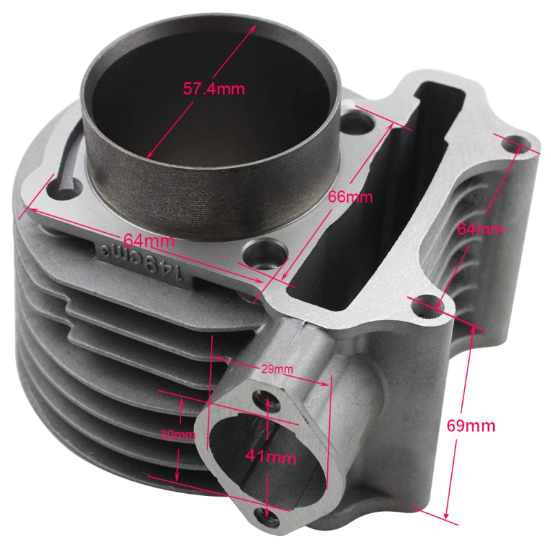 GOOFIT 57.4mm Cylinder Head Engines Cylinder Liners Replacement For GY6 150cc ATV Scooter 152QMI 157QMJ taotao quads Go karts motorcycles head chinese