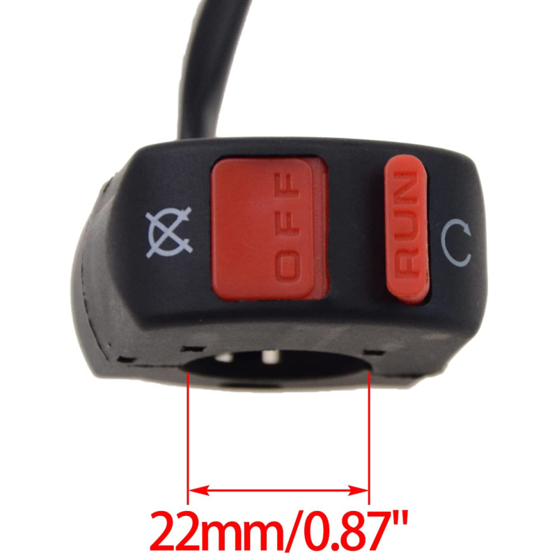 GOOFIT Two-Function 7/8&quot; Handlebar Switch Button with Waterproof Plug Replacement for Motorcycles ATV Scooters Dirt Pit Bike