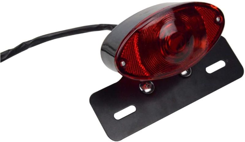 GOOFIT Motorcycle Street Bike Refit Rear LED Headlight Brake Running Turn Signal License Plate Mount Tail light Lamp Replacement For ATV Scooter