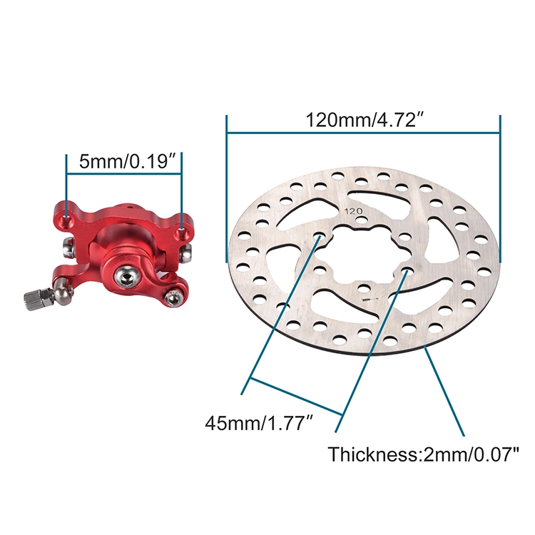 GOOFIT Étrier De Frein 120mm Avant Arrière Pour MBX10 MBX11 Mini Dirt Bike 47cc 49cc
