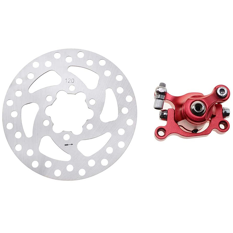 GOOFIT Motorcycle Brake Caliper 120mm Disc Rotor Brake Front Rear Replacement For MBX10 MBX11 Mini Dirt Bike 43cc 47cc 49cc Pocket Bike Goped Scooter