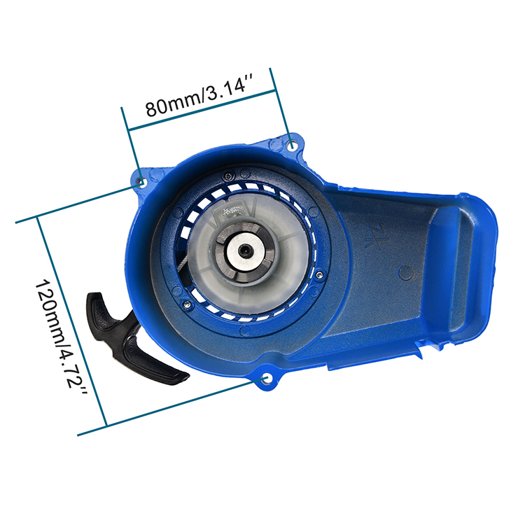 GOOFIT Alloy Pull Start Recoil Starter Replacement For 2 Stroke 47cc 49cc Pocket Dirt Bike Mini ATV blue