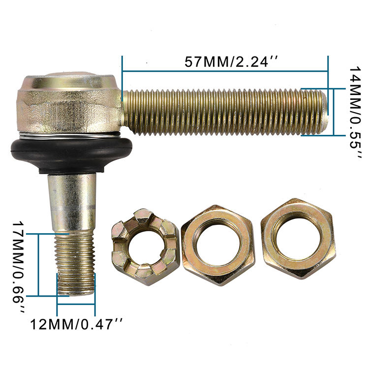 GOOFIT 12mm - 14mm Adjustment Tie Rod End Replacement For Go Karts Quad Buggy ATV