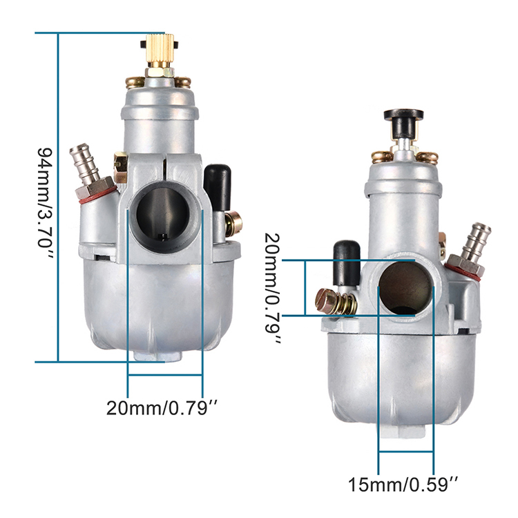 GOOFIT Motorcycle 15mm Carburetor Carb Replacement For Puch Moped Carb Stock Maxi Sport Luxe Newport Cobra