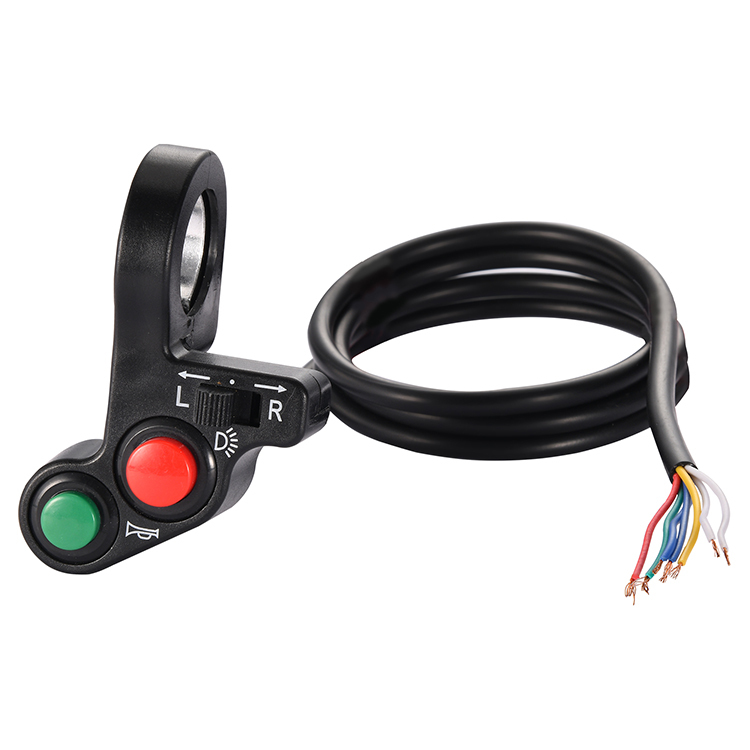 GOOFIT 7/8&quot; Handlebar Turn Signal Light Horn Switch Button Replacement For Spotlight Scooter Electrombile Moped