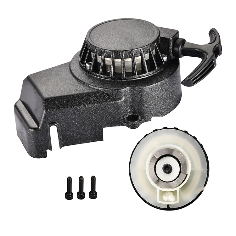 GOOFIT black Alloy Pull Start Recoil Starter Replacement For 2 Stroke 47cc 49cc Dirt Bike ATV