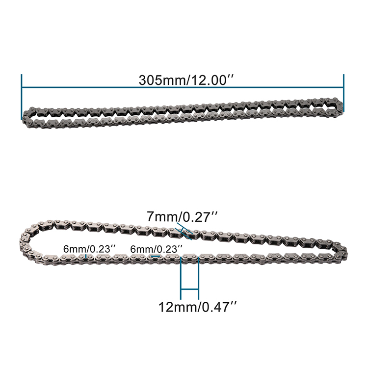 GOOFIT 98 Links Timing Chain Replacement For Helix CN250 Elite CH250 Baja Hammerhead Roketa 250 Water cooled 250cc ATV Go Kart Scooter