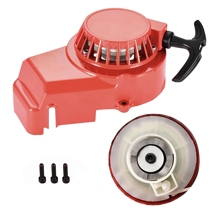 GOOFIT Alloy Pull Start Recoil Starter Replacement for 47cc 49cc Pocket Dirt Bike Mini ATV Red