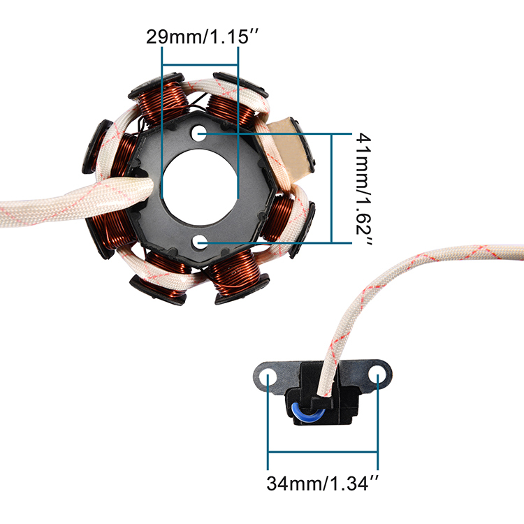 GOOFIT 8 Coil 5 Wires Ignition Stator Magneto Replacement for GY6 50CC 60CC 80CC 150cc QMB139 4 Stroke ATV TAOTAO Paliden Motorcycle Scooter