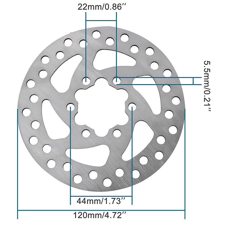 GOOFIT 120MM Bicycle Motorcycle Disc Rotors Replacement for Pocket Bike ATV Go Kart