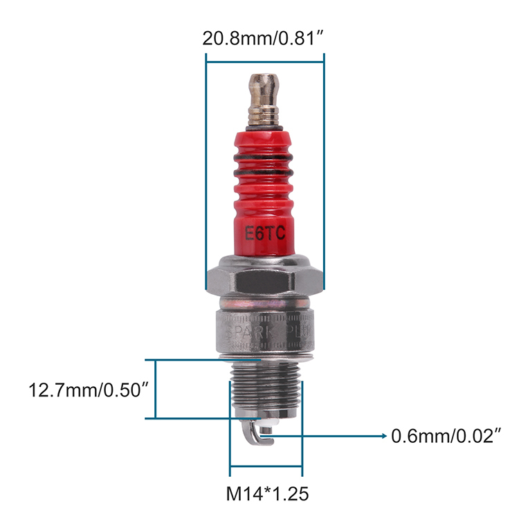 GOOFIT E6TC New Spark Plug for 50cc 70cc 90cc 110cc ATV 150 Ignition Plug Moped Scooter Go Kart Dirt Bike