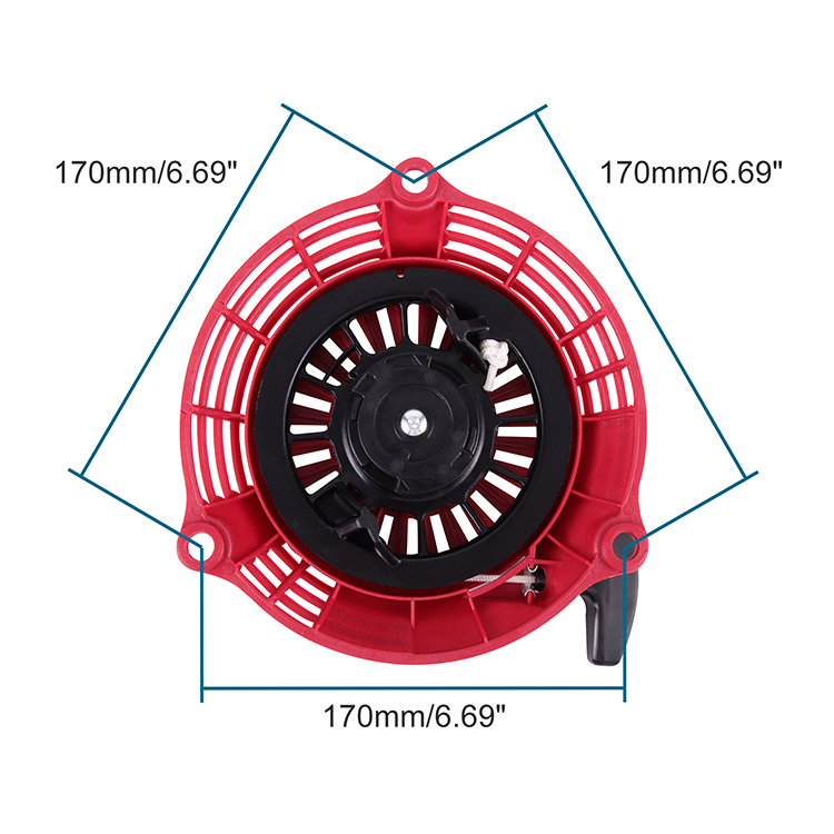 GOOFIT 3-hole Kickstarters Recoil Pull Starter Pull Starter Replacement for GCV160 Red Motor Trimmer