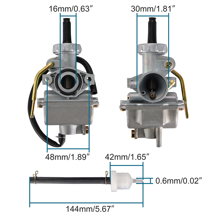 GOOFIT PZ16 16mm Carburetor Replacement For 50cc 70cc 90cc ATV Dirt Bike Go Kart