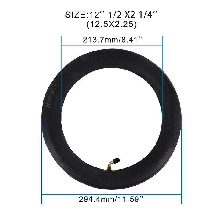 GOOFIT 12 1/2X2 1/4 Curved Bent Stem Inner Tube Tire Replacement for Dirt Bike Scooters Go Karts Mini ATV Lawn Mowers