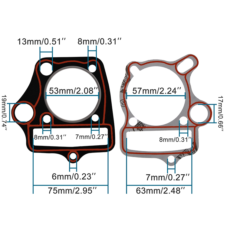 GOOFIT Cylinder Head Gasket Replacement For 110cc  ATV Go Kart and Dirt Bike