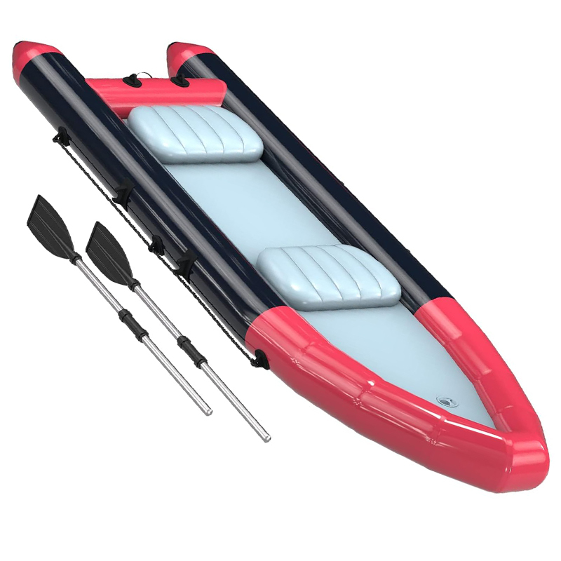 XHYCPY 10 ft Dinghy Boats, 2 Persons Inflatable Boat Fishing Kayak Raft Sport Boat for Adults with Paddles Air Pump Carry Bag