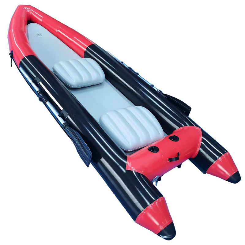 XHYCPY 10 ft Dinghy Boats, 2 Persons Inflatable Boat Fishing Kayak Raft Sport Boat for Adults with Paddles Air Pump Carry Bag
