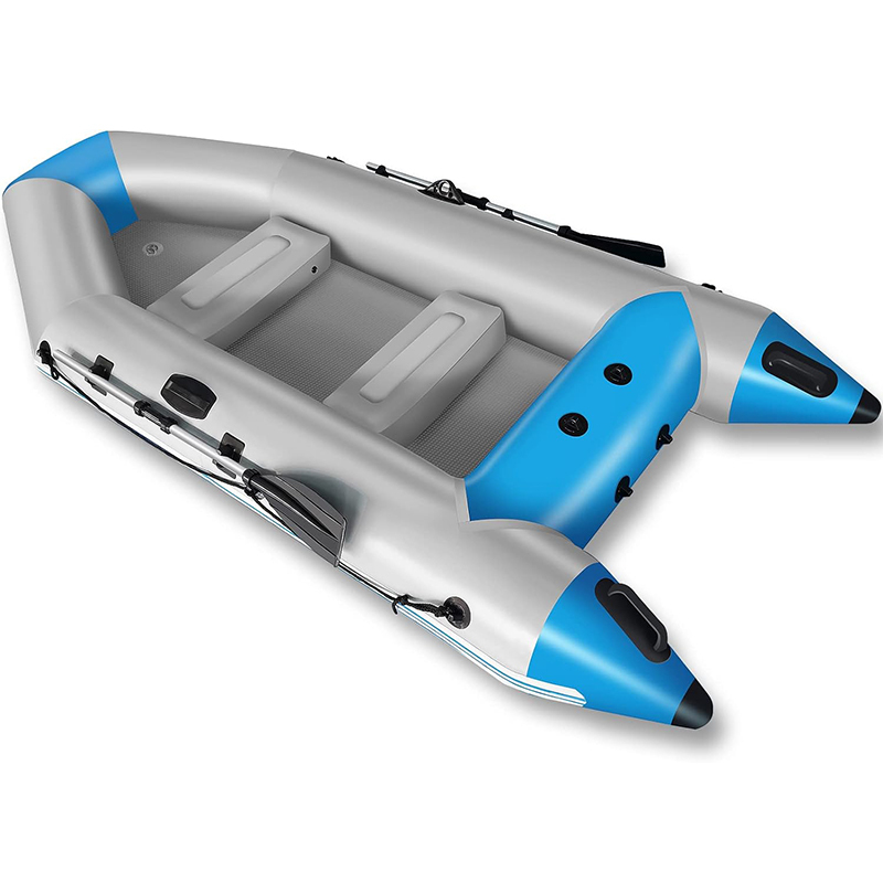 XHYCPY 10 ft Dinghy Boats, 4 Person Inflatable Fishing Kayak Raft Sport Boat for Adults with Paddles Air Pump Carry Bag