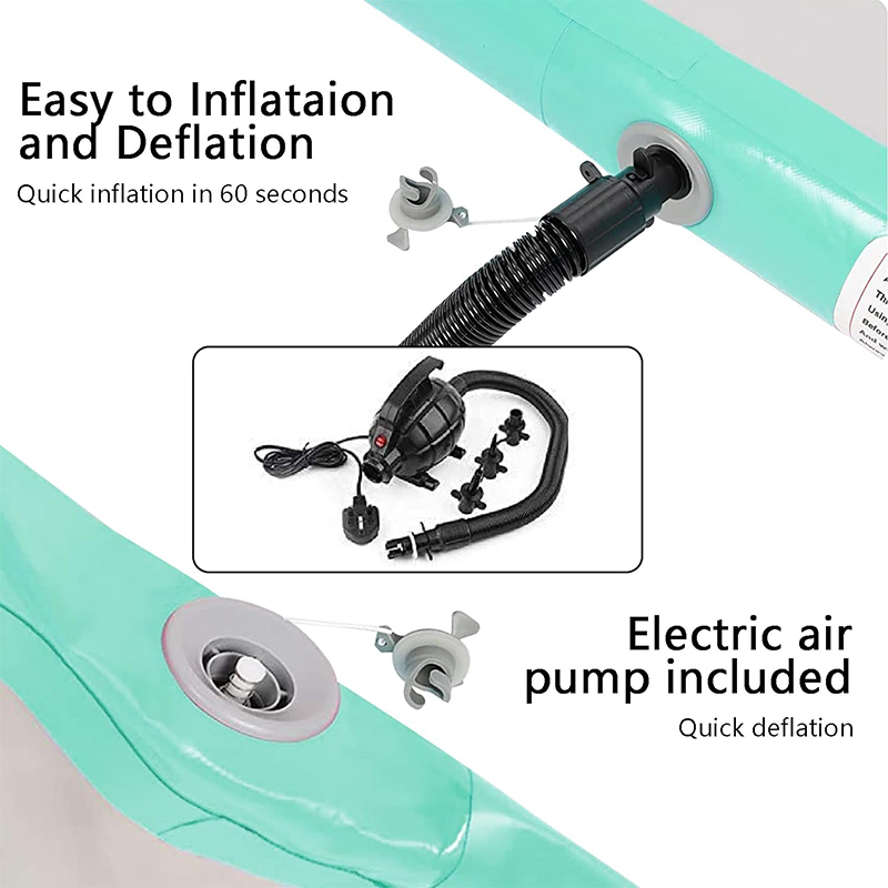 XHYCPY Inflatable Air Gymnastics Mat 10ft/13ft/16ft/20ft Tumbling Mat with Electric Pump 4.3ft Extra Wide 4 Inches Thich Tumble Track for Home Use/Training/Cheerleading/Yoga/Water