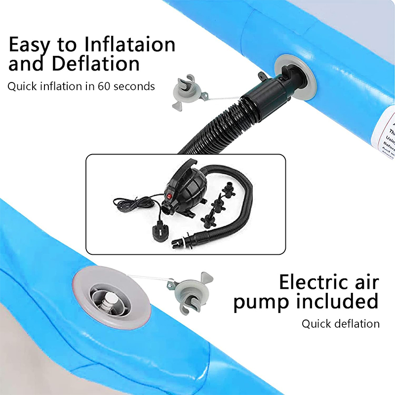 XHYCPY Inflatable Air Gymnastics Mat 10ft/13ft/16ft/20ft Tumbling Mat with Electric Pump 4.3ft Extra Wide 4 Inches Thich Tumble Track for Home Use/Training/Cheerleading/Yoga/Water